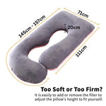 Large J-Shape Full Body Support Pregnancy Maternity Pillows
