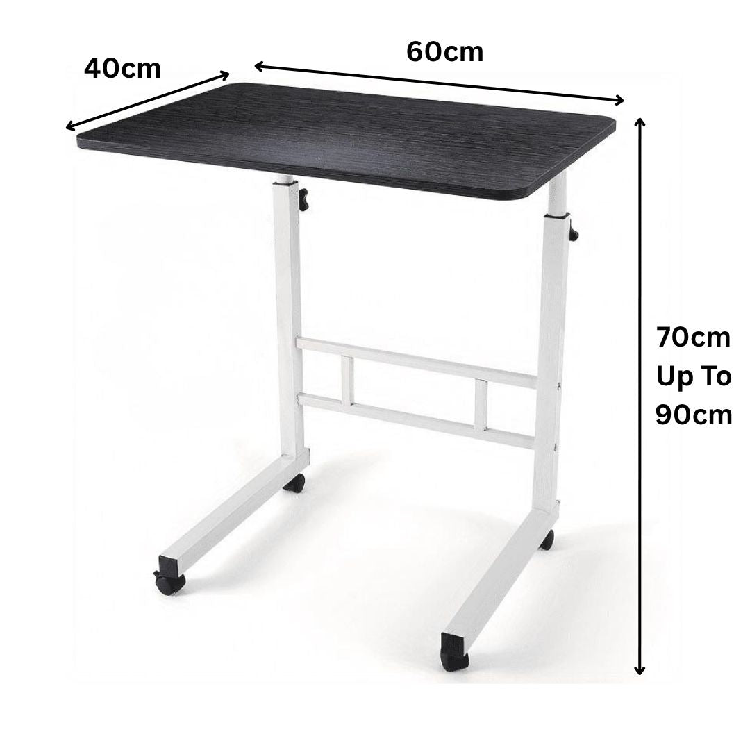 Adjustable Height Rolling Work Table For Sitting & Standing Position With Wheels