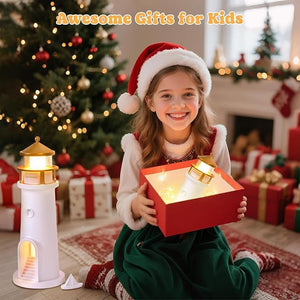 Rechargeable Lighthouse Moon Lamp With Remote