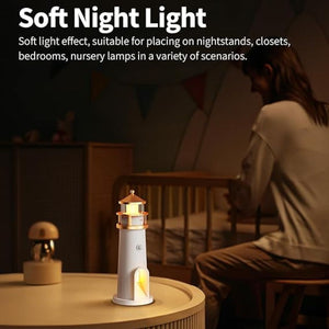Rechargeable Lighthouse Moon Lamp With Remote