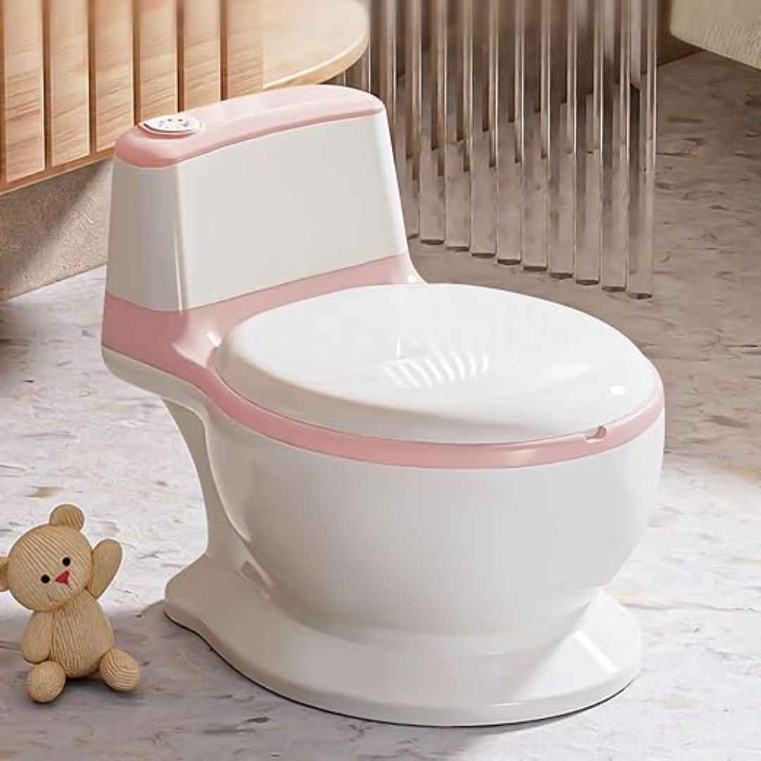 Portable Potty Training Toilet Seat For Toddlers PVC Cushion With Removable Bowl & Wipe Holder