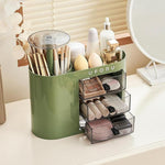 UFORU Makeup Organizer With Pop-Up Brush Holder And 3 Drawers